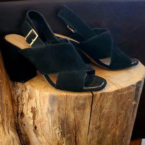 ALDO Square Toe Suede Block Heel NWTG